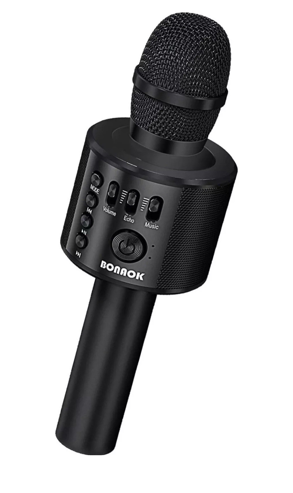 BONAOK Wireless Bluetooth Karaoke Microphone,3-in-1 Portable Handheld, Black
