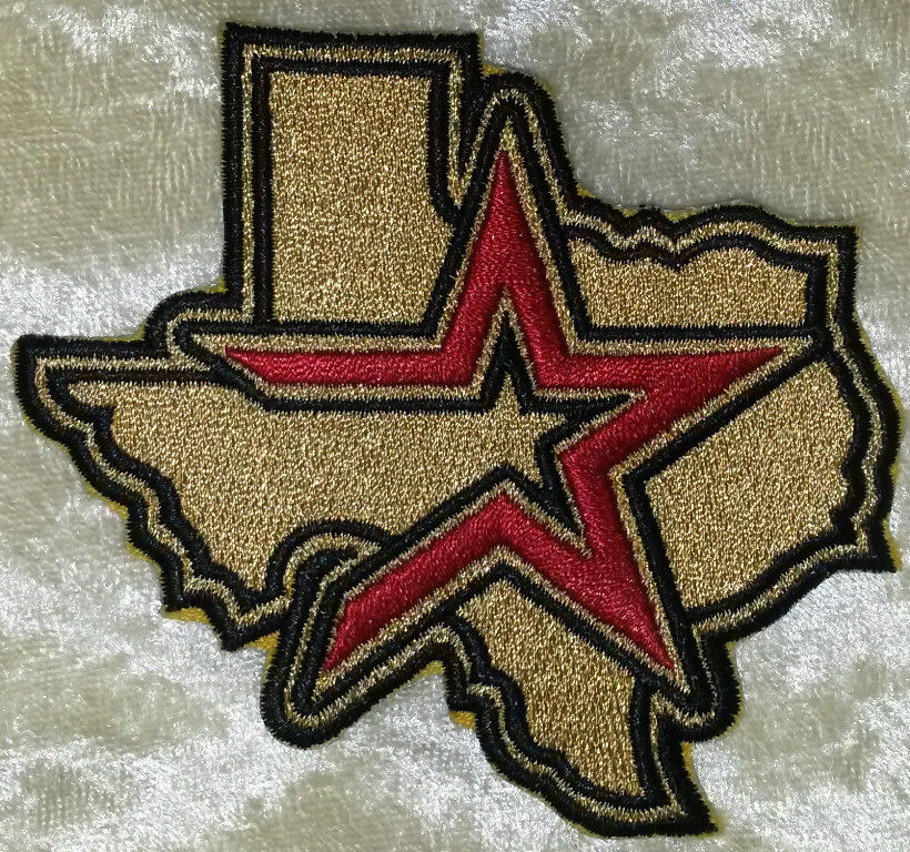 Houston Astros Texas State 3.5" Iron /Sew On Embroidered Patch~ Free Tracking!