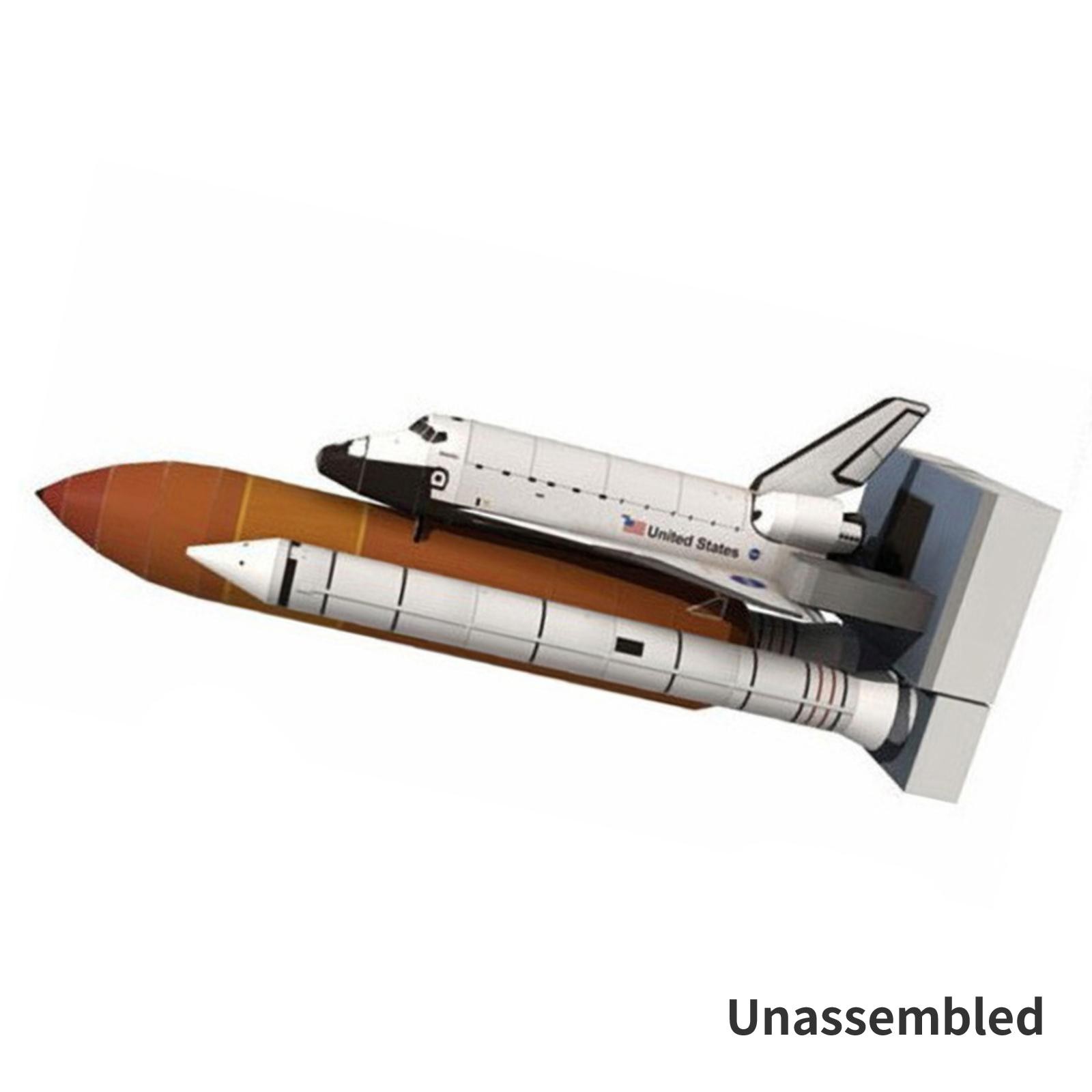 1:150 Space Shuttle Atlantis Paper Model Handmade Space Rocket Craft Model DIY
