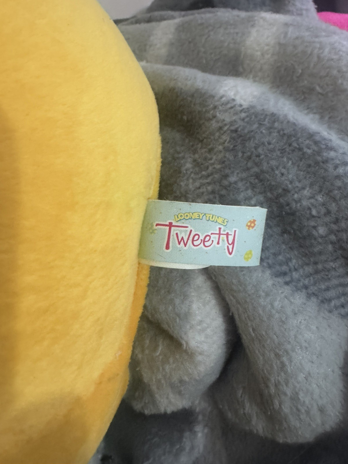 Looney Tunes Tweety Bird Plush Easter Basket Halloween Treat Bag Yellow Atico