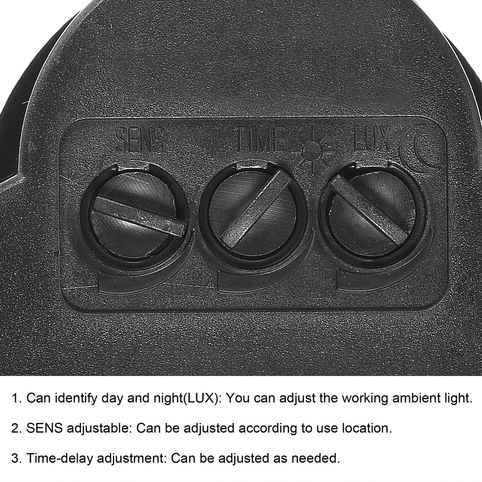 Motion Sensor 12V Infrared PIR Detector Switch Wall Mount Black