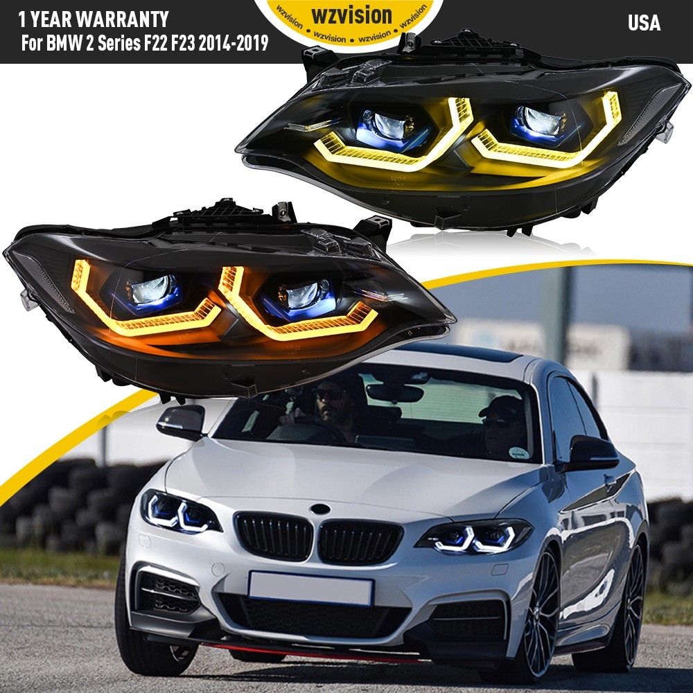 Full LED Headlights For BMW 2 Series F23 F22 2014-2019 Xenon Front Lamp Assembly