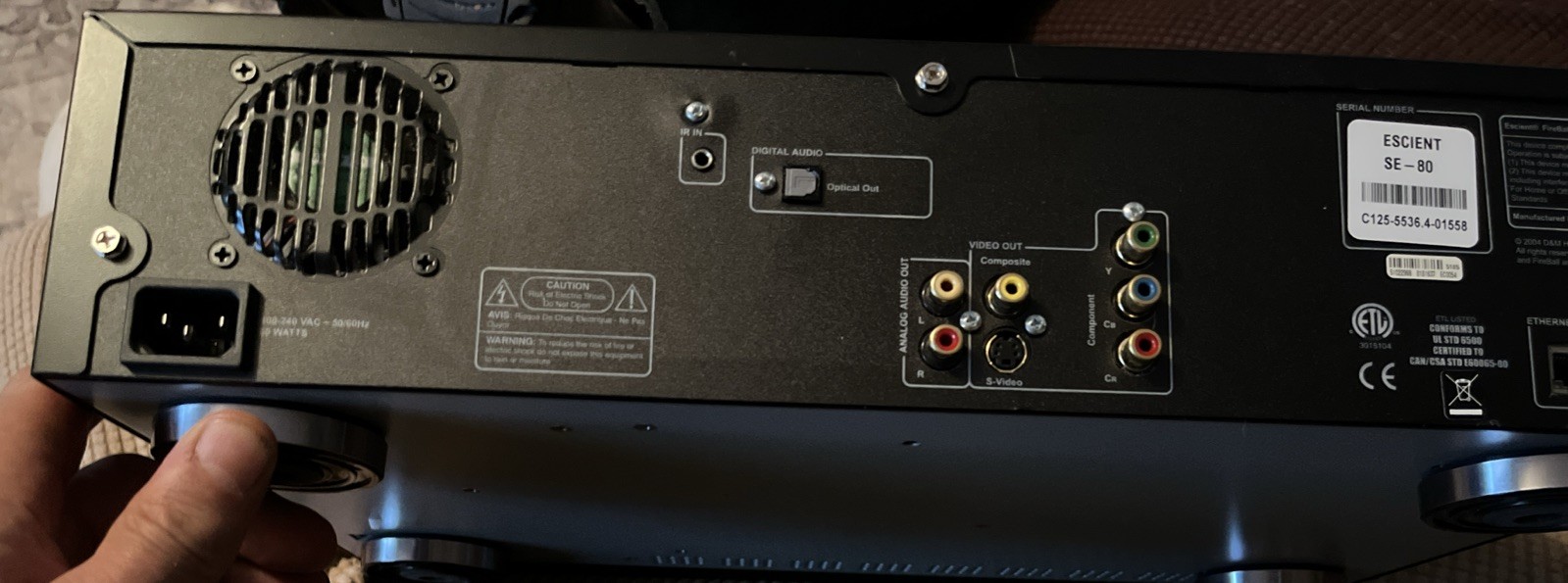 Escient FireBall SE-80 DVD & CD Music Manager | No Remote Powers On Read