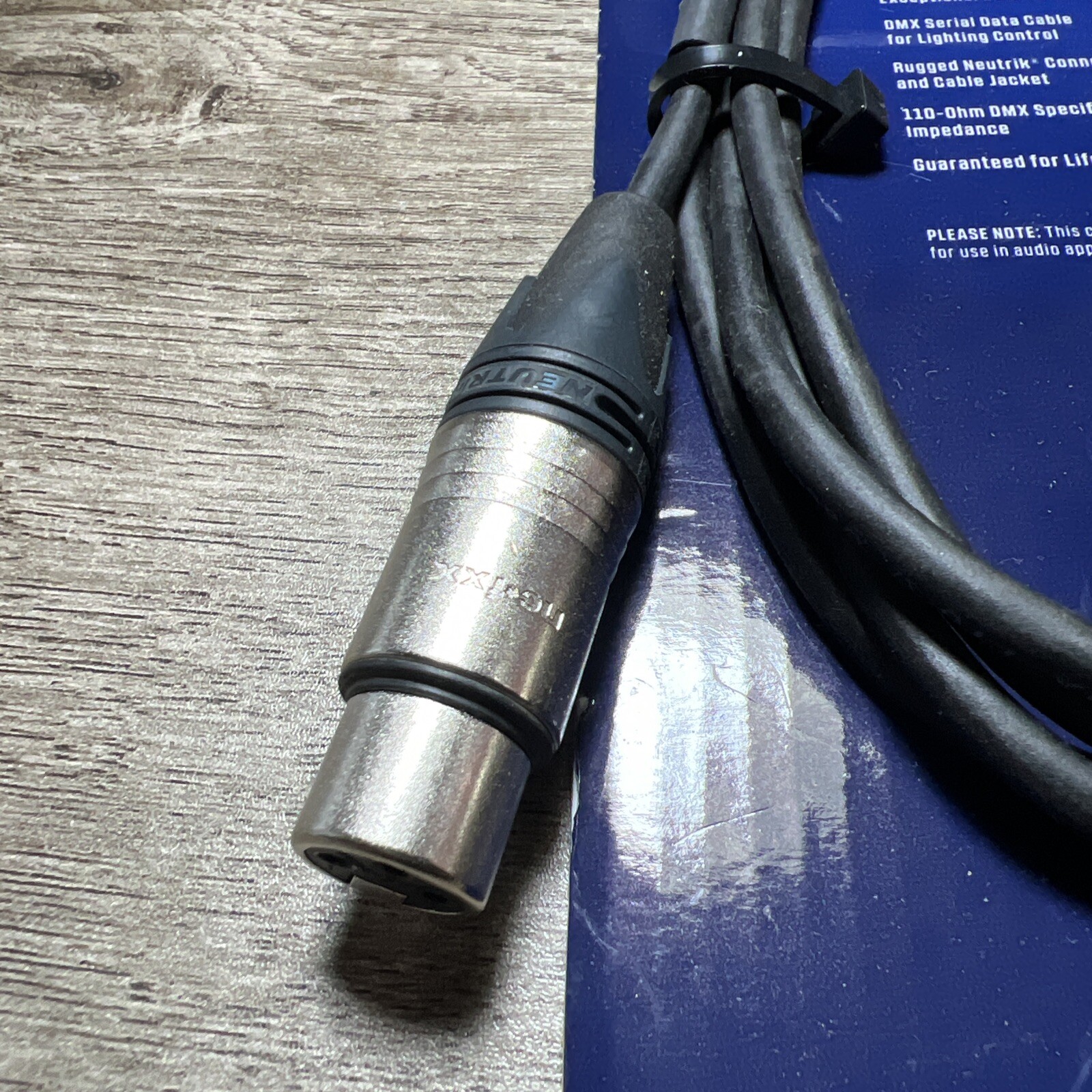 Livewire Advantage DMX Serial Data Lighting Cable 6 ft. Black ADMX6 XLR