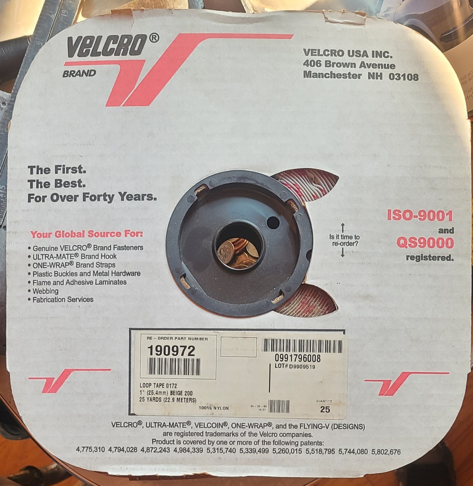Velcro Loop tape 190972 25 Yard Roll