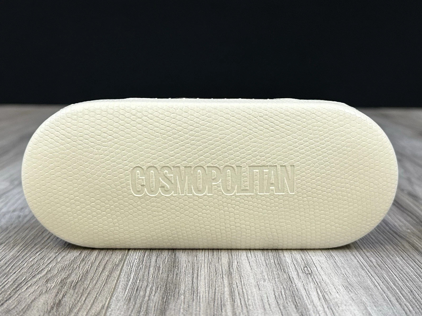 Cosmopolitan White Clamshell Glasses Case Pink Interior Eye Protective Case NEW