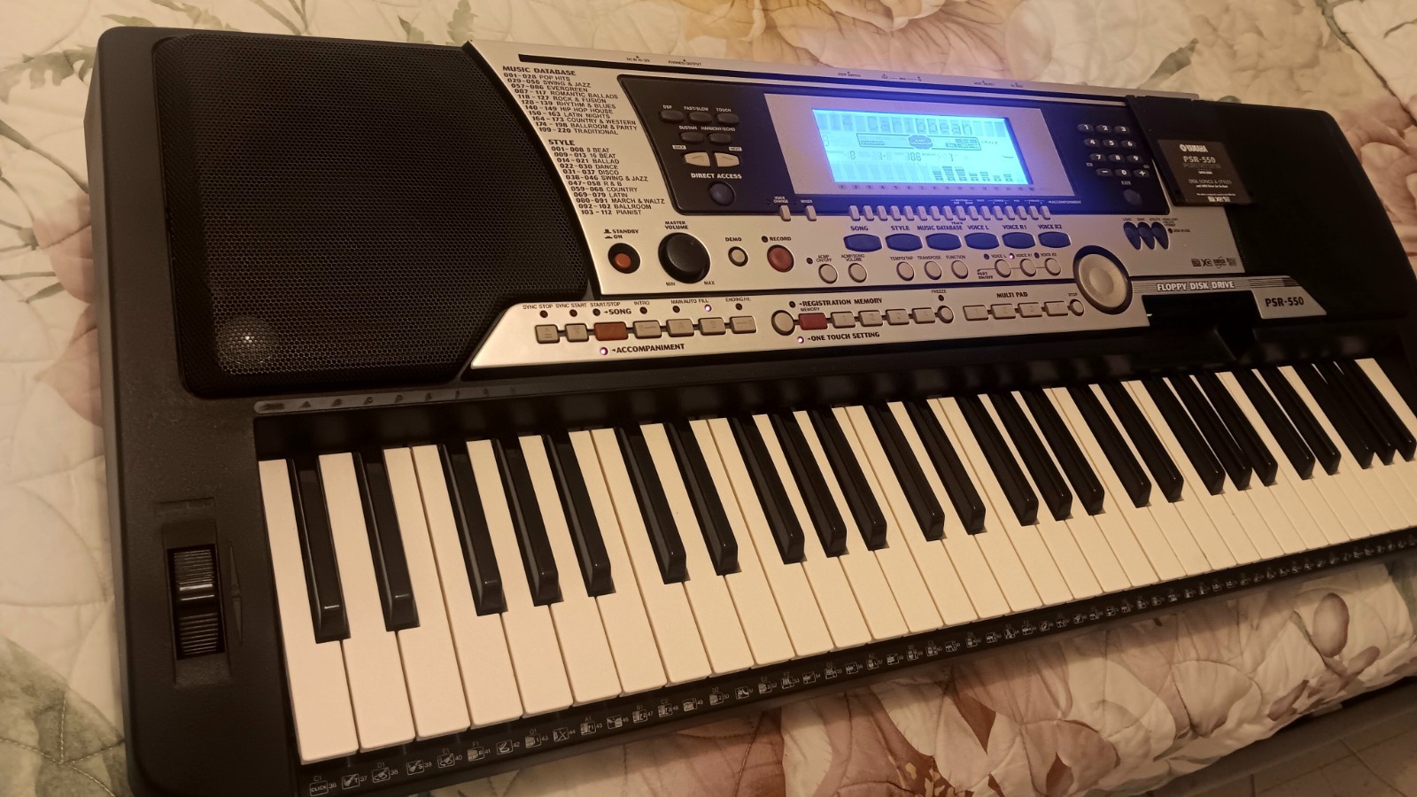 Yamaha PSR550 61-Key Portable Keyboard with Disc
