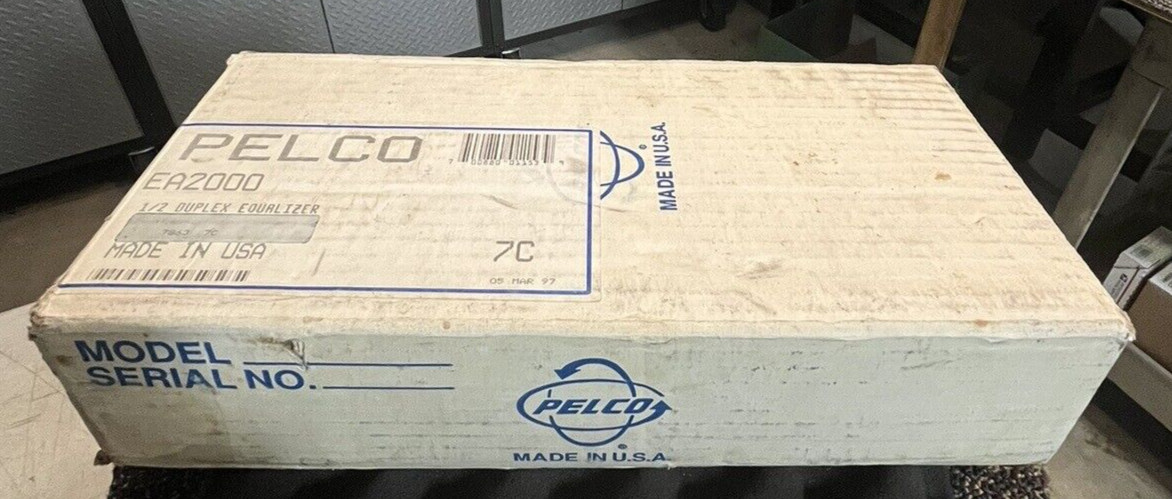 (1) PELCO EA2000 HALF-DUPLEX EQUALIZING AMPLIFIER. NOS/NIB.