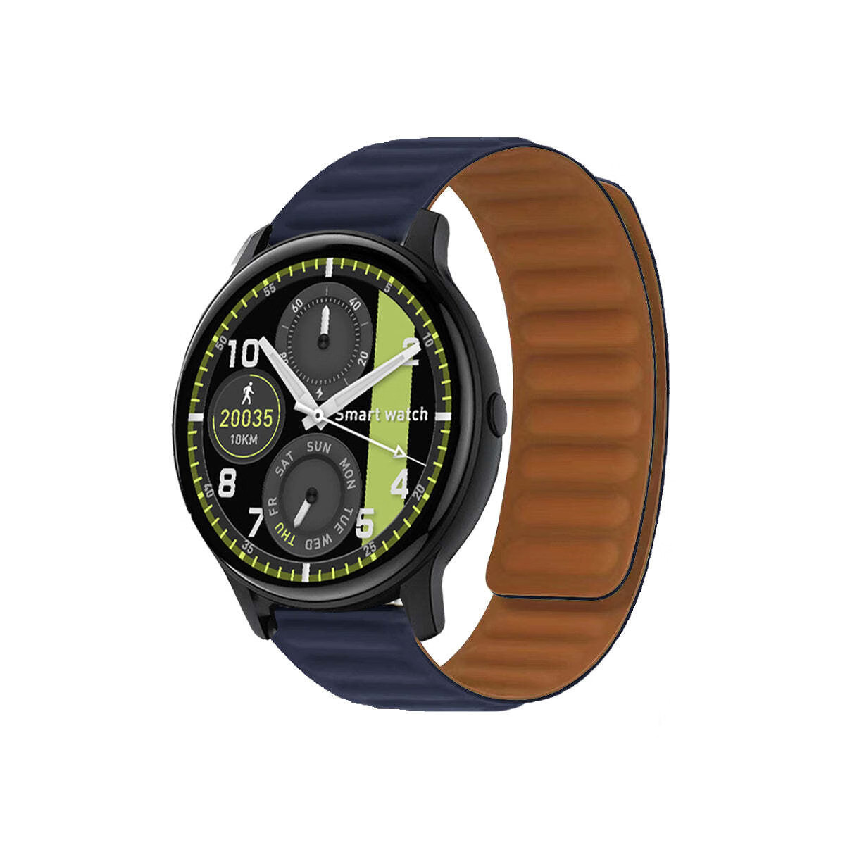 Color: Round - Midnight Blue - SmartPRO Smartwatch With Magnetic Belt And Activi