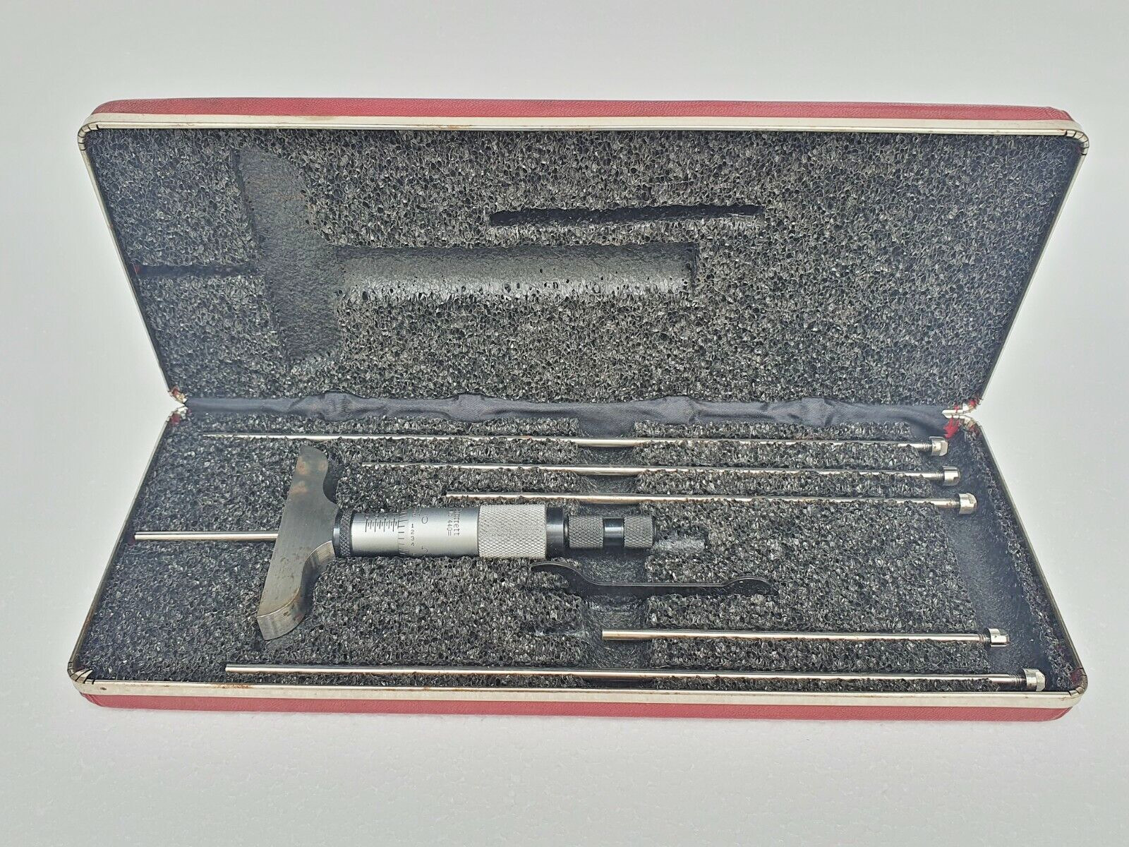 STARRETT 440Z-6RL Depth Micrometer Depth Gage, Ratchet Thimble, 0-6" Range,.001"