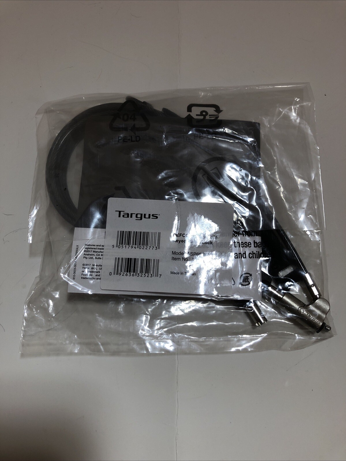 Targus Defcon N-KL Mini Keyed Cable Lock