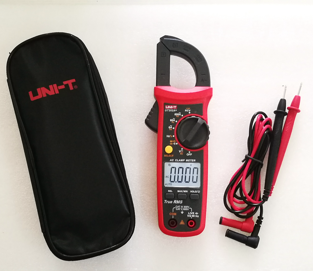 UNI-T UT202A+ Digital Clamp Meter TRMS AC DC NCV Multimeter OHM Cap Freq Tester