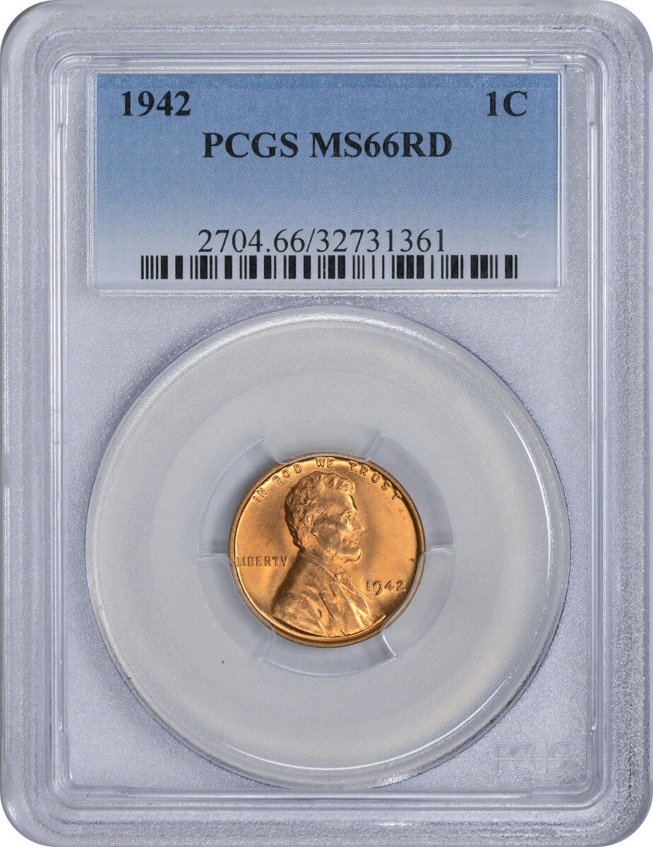 1942-P Lincoln Cent MS66RD