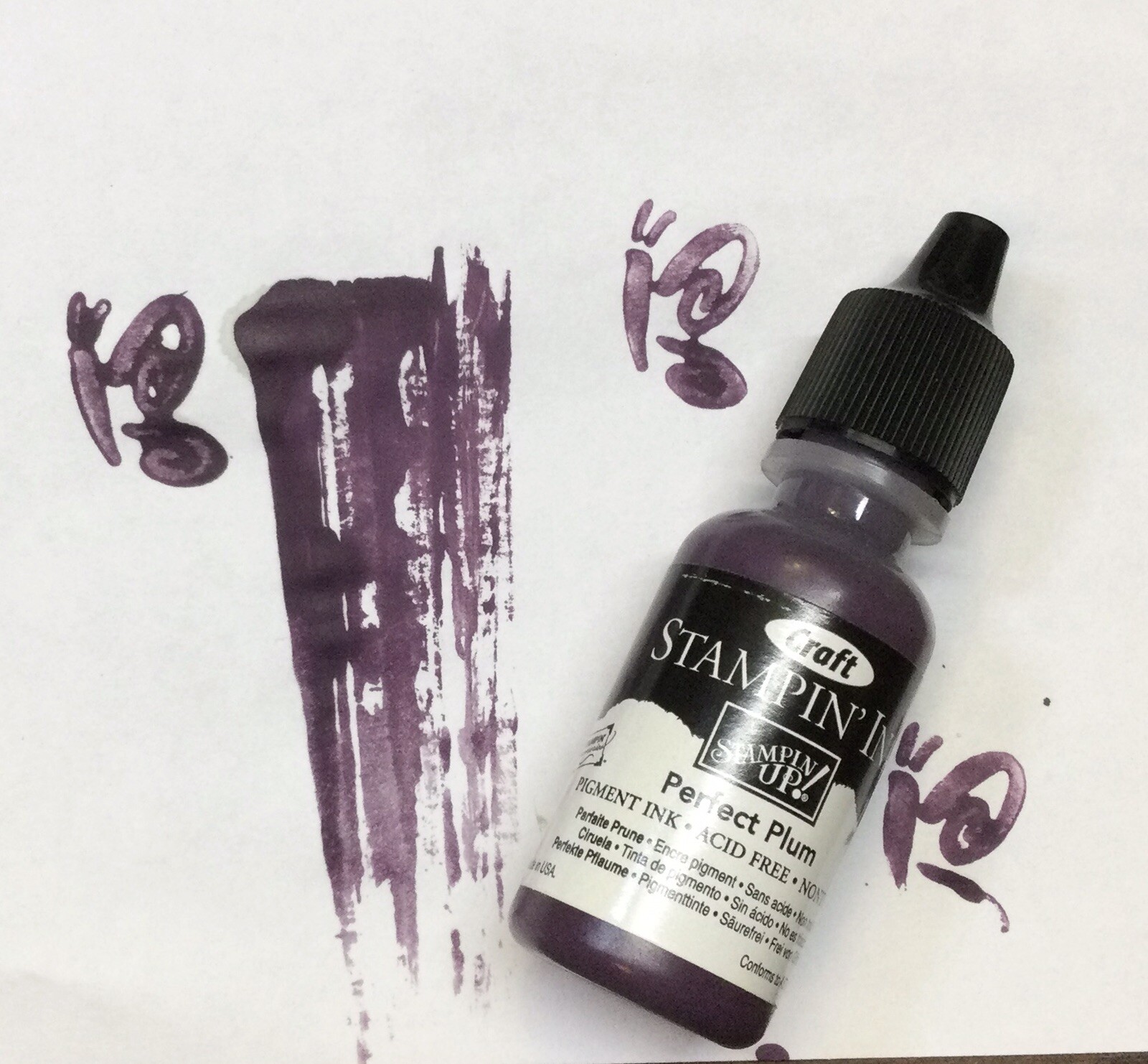 NEW Perfect Plum Stampin’ Up! PIGMENT CRAFT INK FULL Refill Pre 2007 NOS