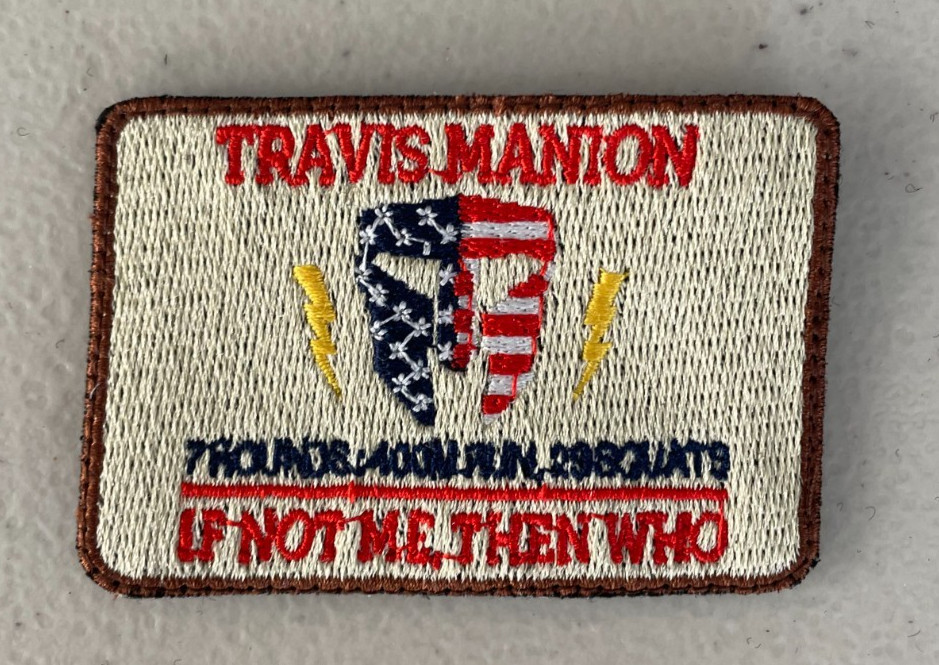 TRAVIS MANION - Hero WOD Challenge Patch - Hook and Loop Backing Panel