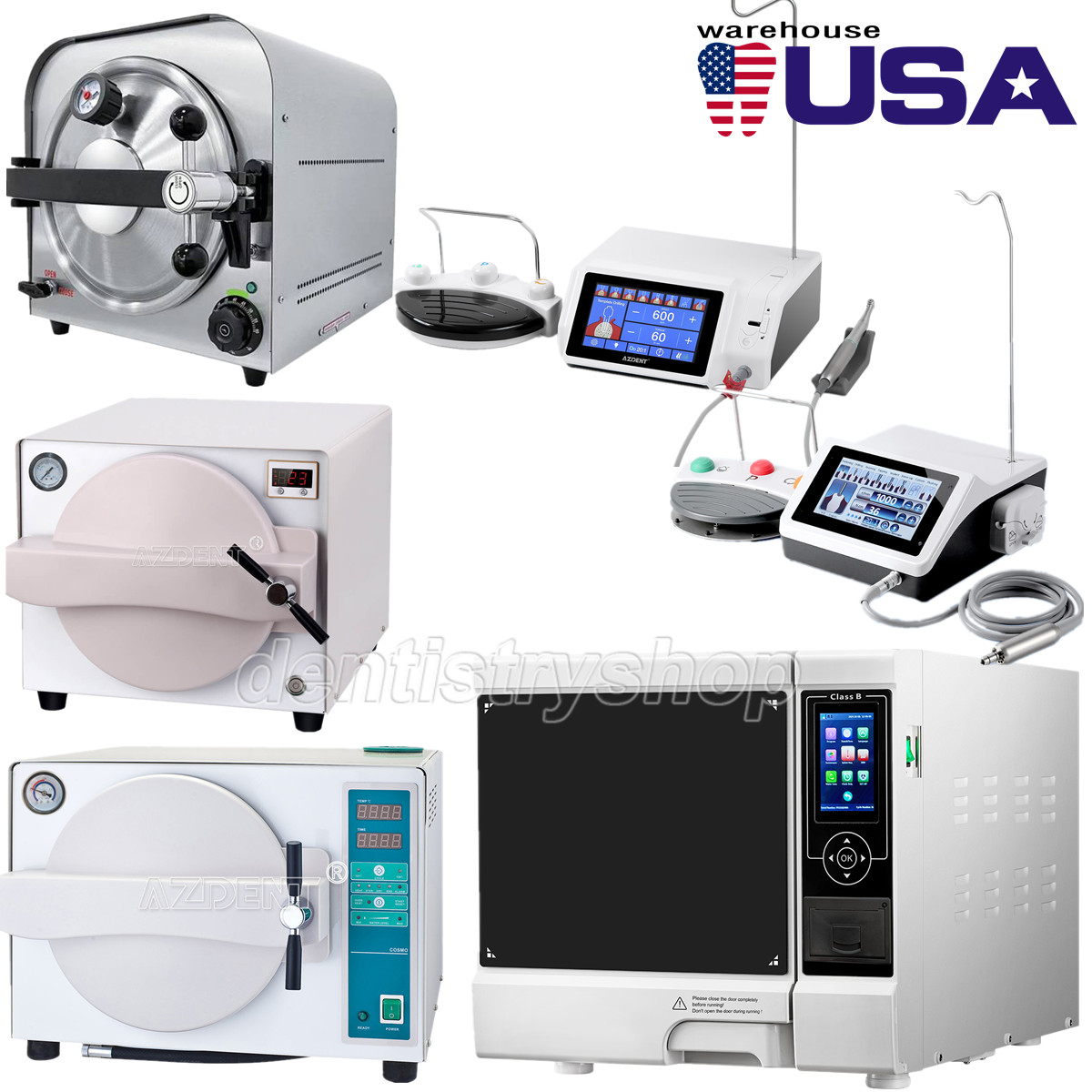 Dental Class B/N Autoclave Steam Sterilizer Drying Printer /Implant Motor System