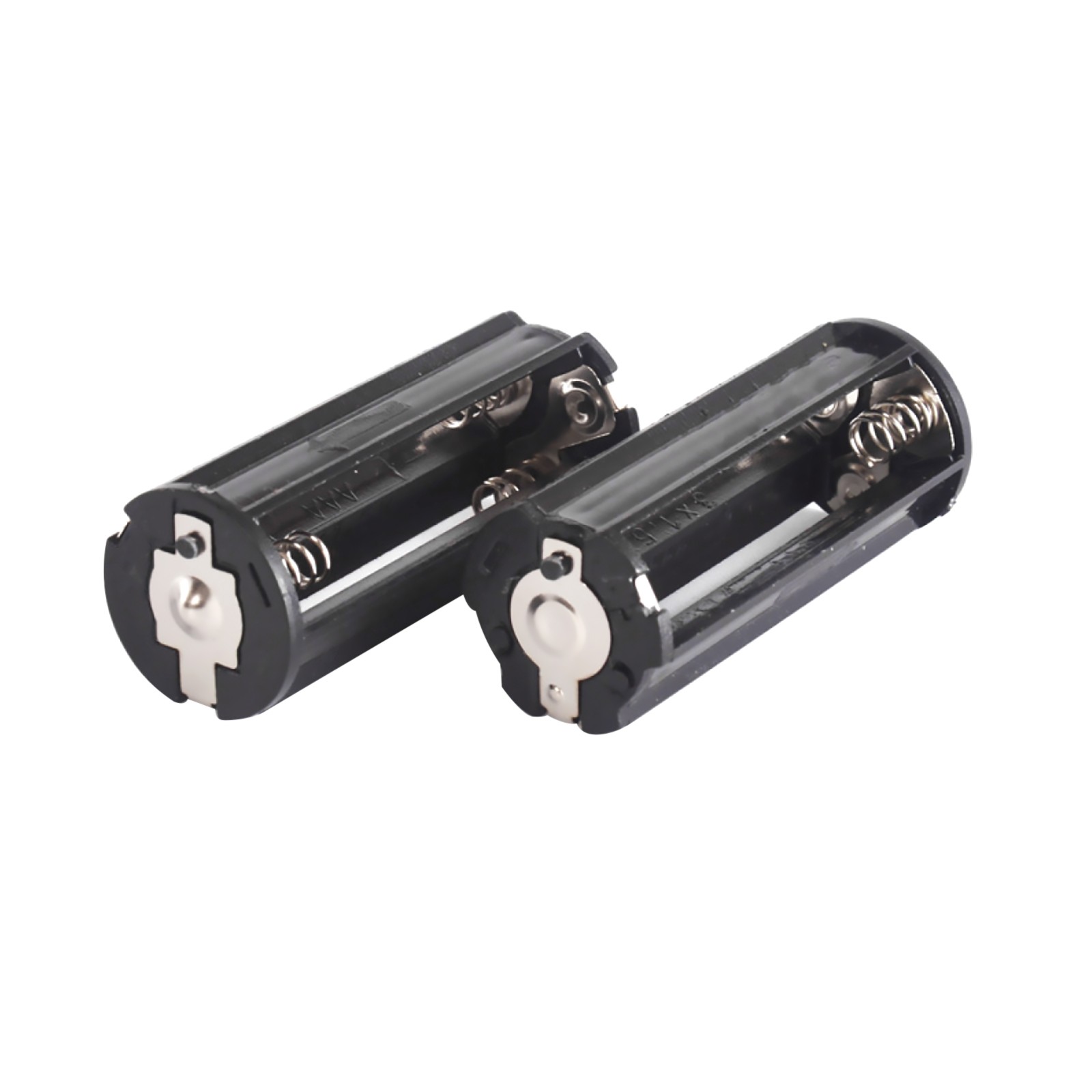 2Pcs Cylindrical Case Battery Holder Converter For Flashlight Round Circular