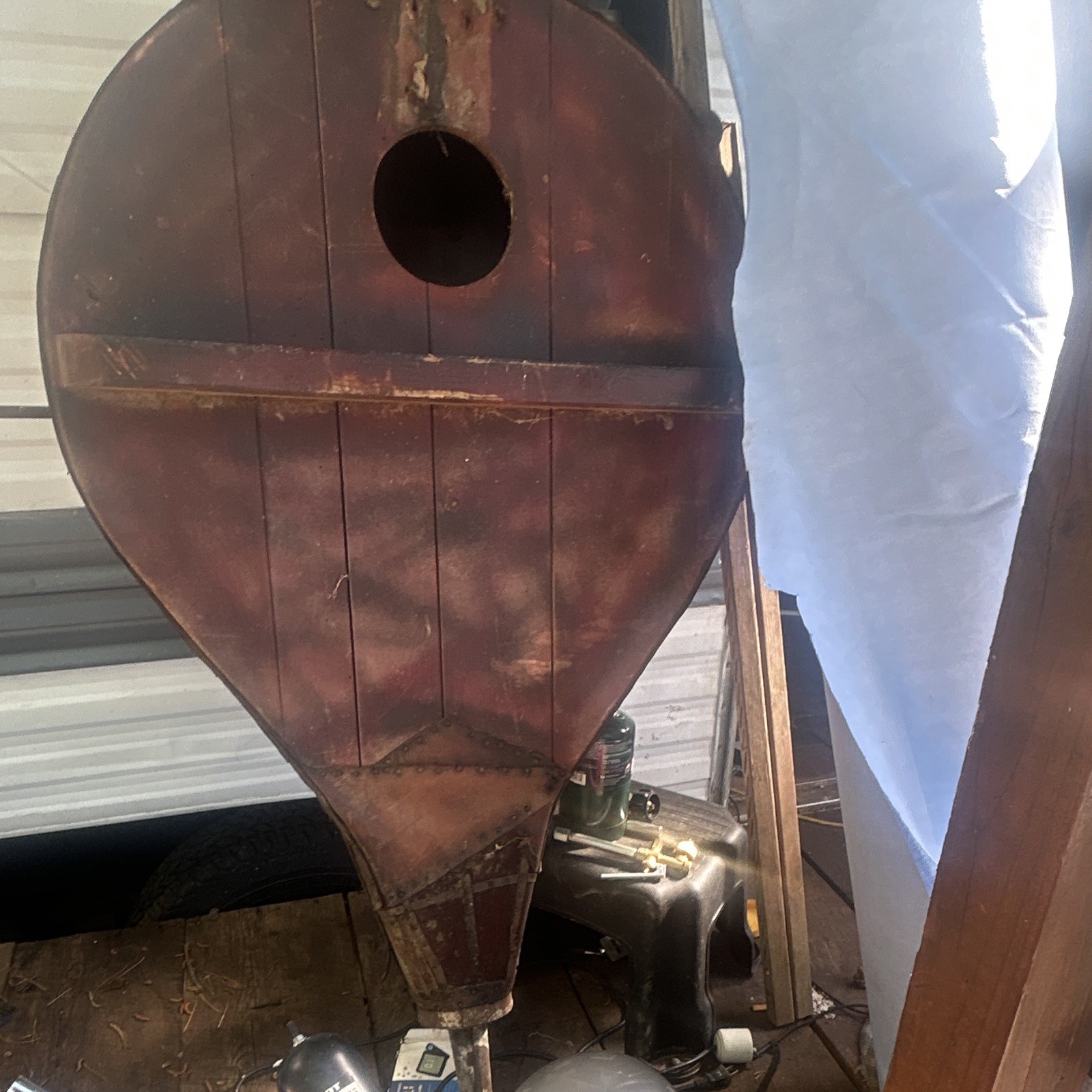 Vintage Large Metal Blacksmith Forge Hood Chimney Smoke Collector