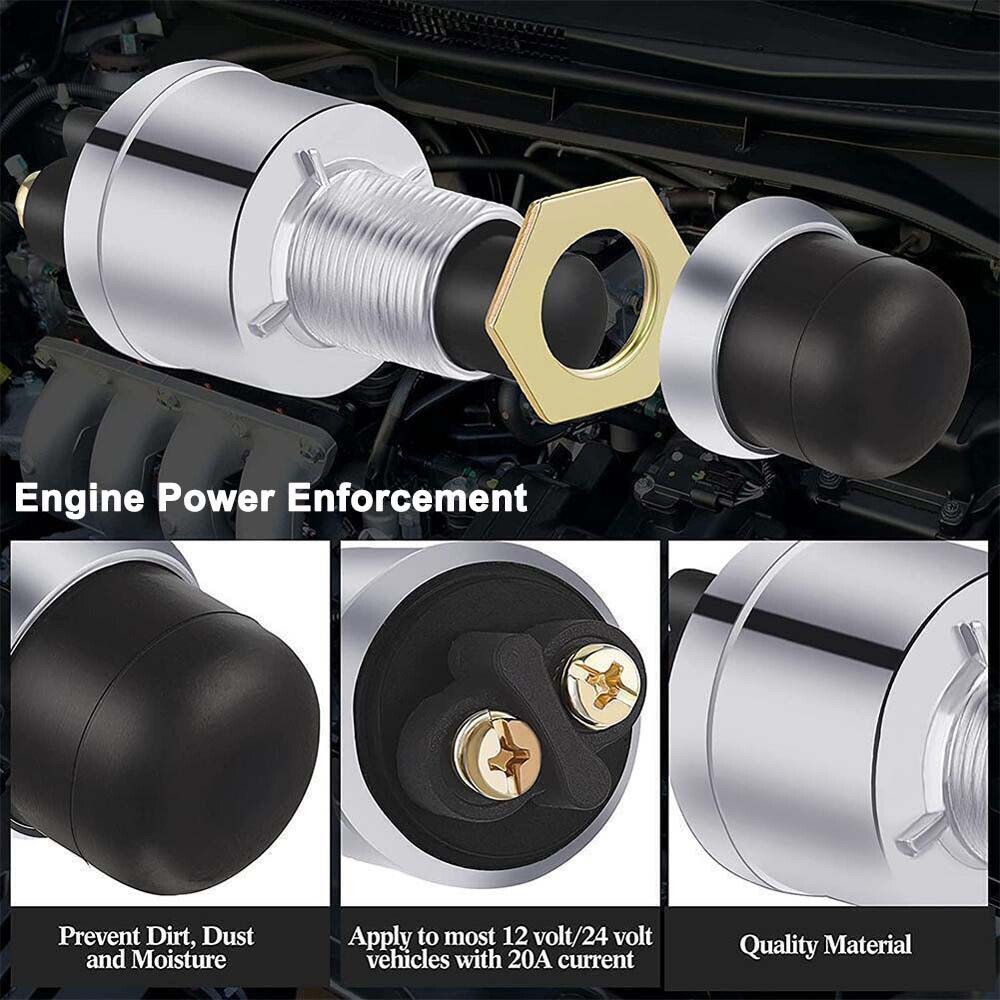Push Button Momentary Starter 50A Ignition Switch On-Off 12V DC For Car marine