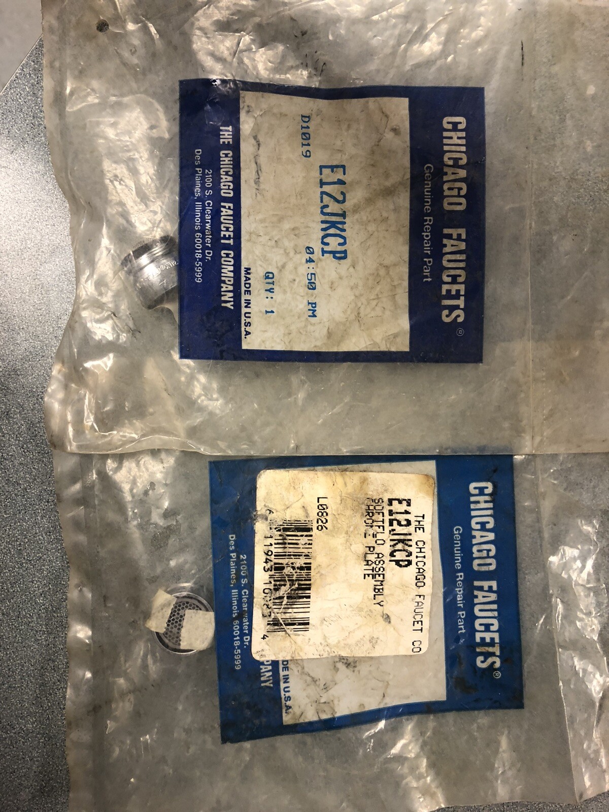 Chicago Faucet E12JKCP Faucet Aerator *New in Original Bags Lot Of 2