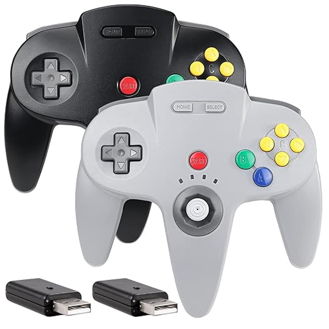 2.4 GHz Wireless N64 Controller for Windows PC MAC Linux Raspberry Pi Switch NSO