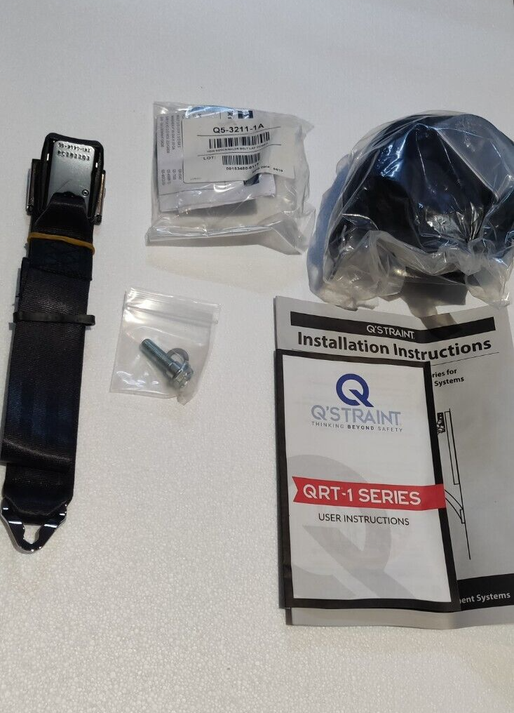 QSTRAINT VAN BUS TRANSIT WHEELCHAIR LAP/SHOULDER BELT COMBO RETRACTOR & EXTENDER