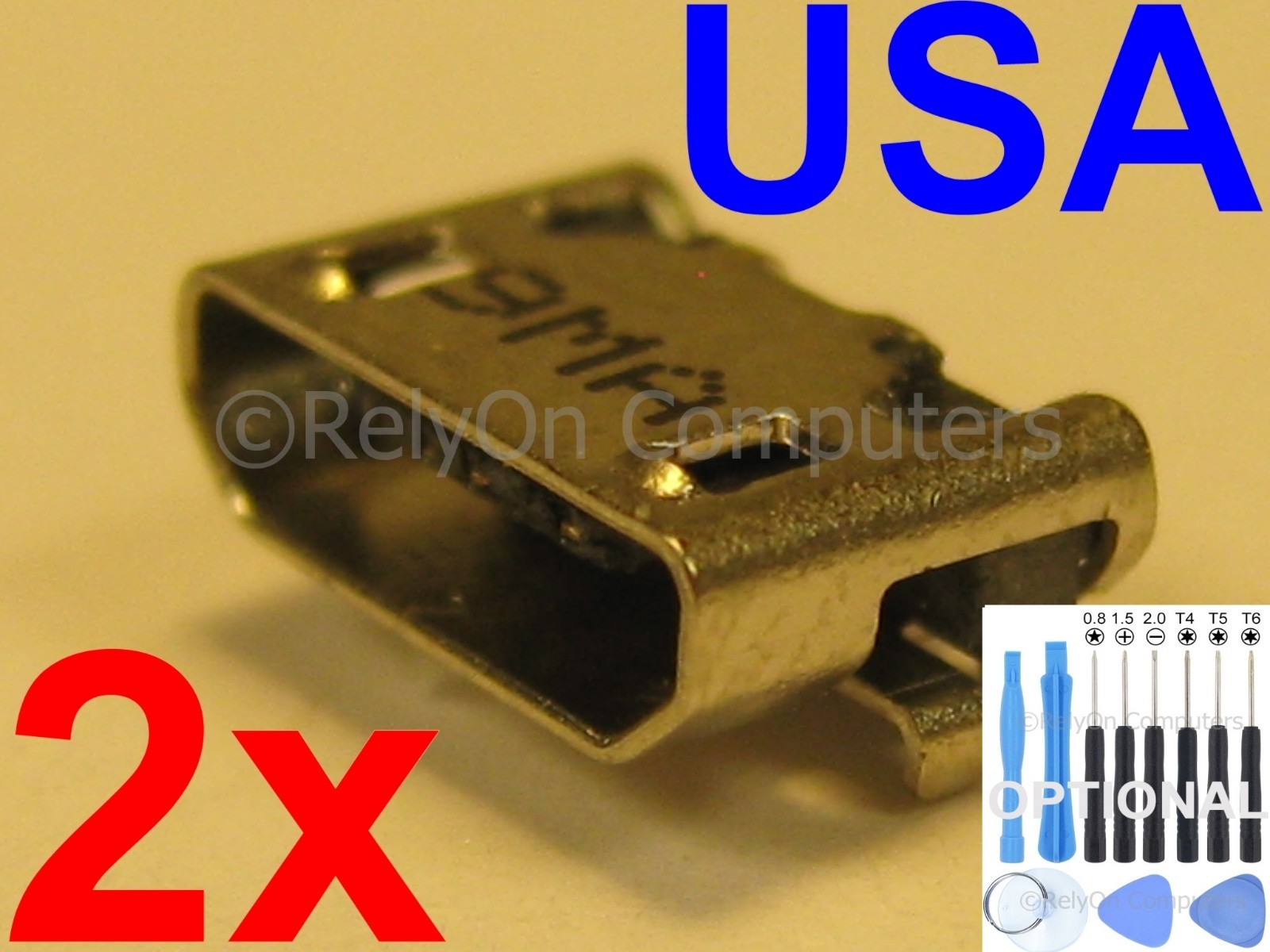 2x Lot Micro USB Charging Port Sync for Asus Transformer Book T100HA T100H USA
