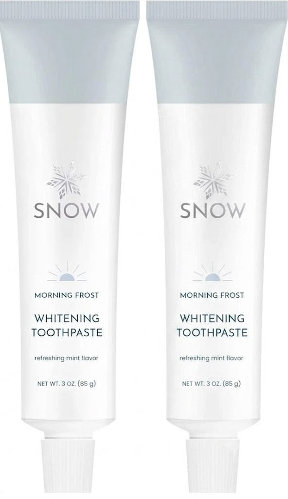 SNOW Nighttime Whitening Toothpaste 3oz Advanced Formula Hydroxyapatite Mint 2pc