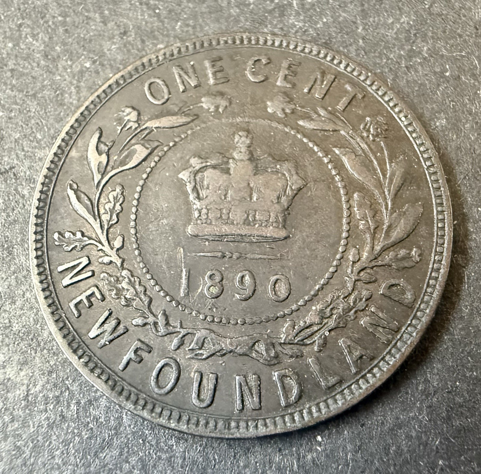 1890 1 Cent New Foundland Coin Ungraded (Lot 2755)