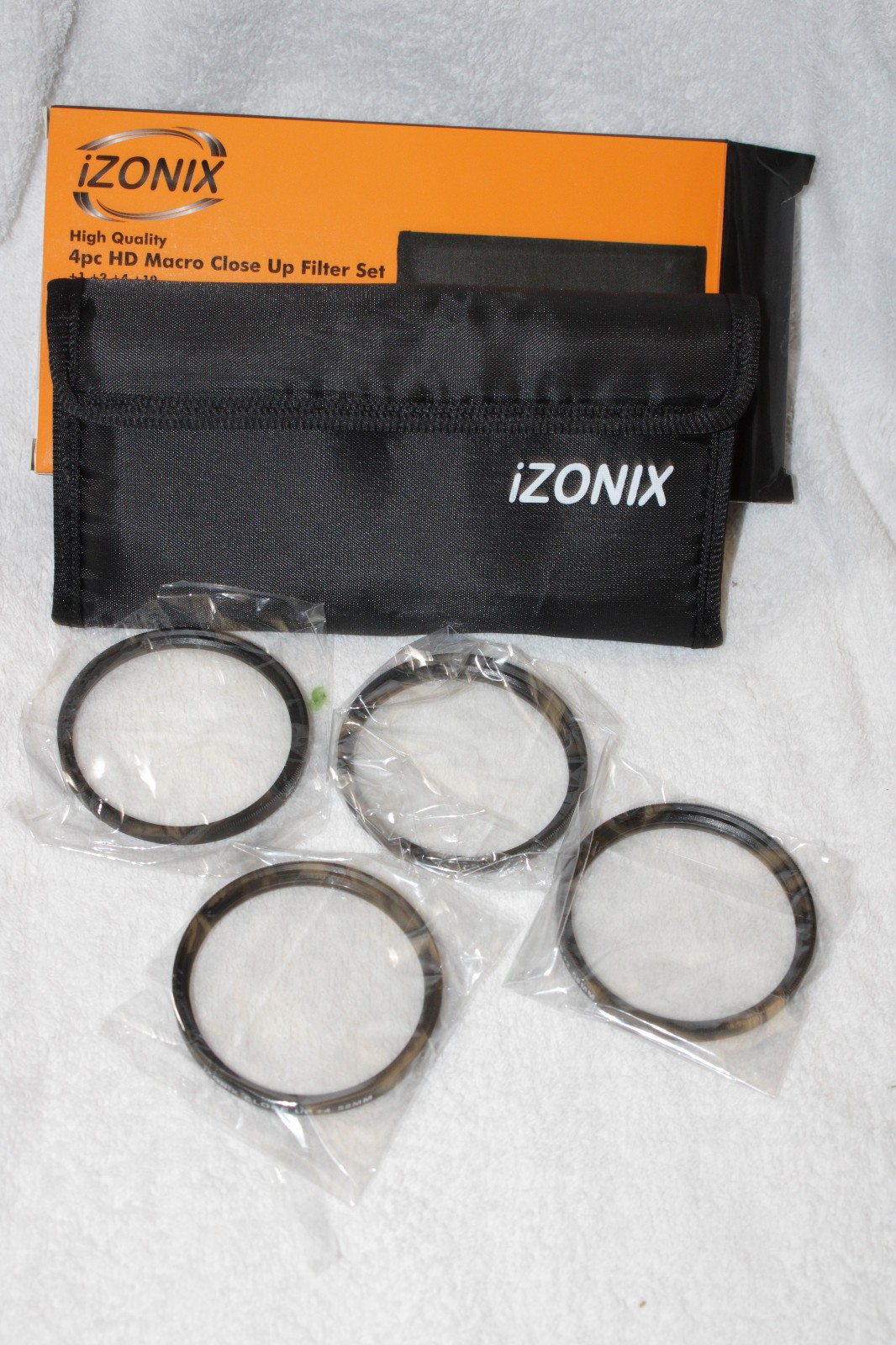iZONIX 4pc Close Up Filter Set HD Macro +1 +2 +4 +10 58mm