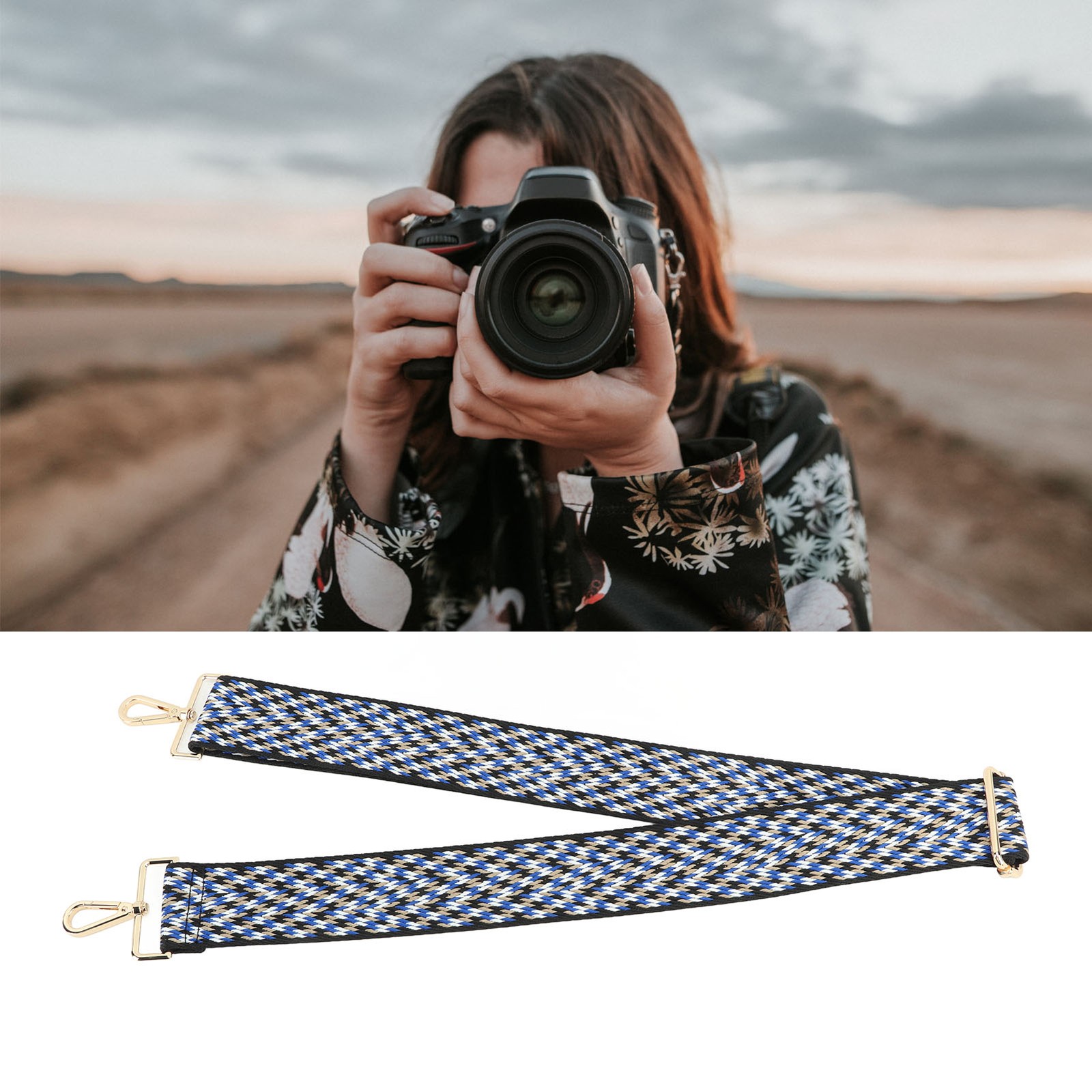 Camera Strap Woven Thickened Webbing Polyester Camera Neck Shoulder Strap