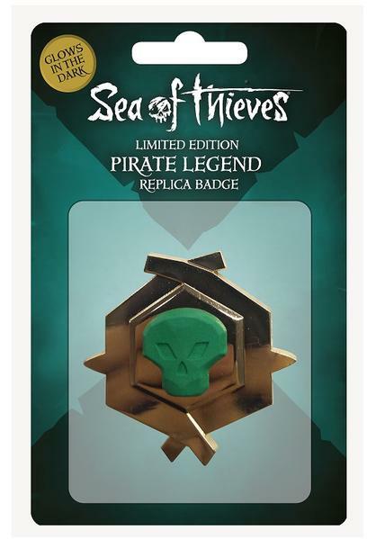 OFFICIAL SEA OF THIEVES PIRATE LEGEND GLOW IN THE DARK LTD ED REPLICA PIN BADGE
