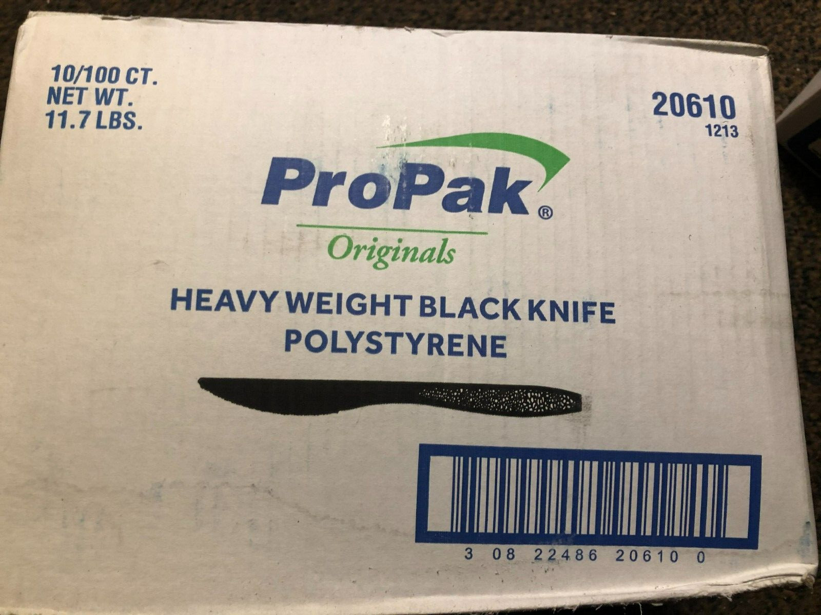 Black Plastic disposable Knife Heavy Duty quality bulk  NEW in Case of 1000