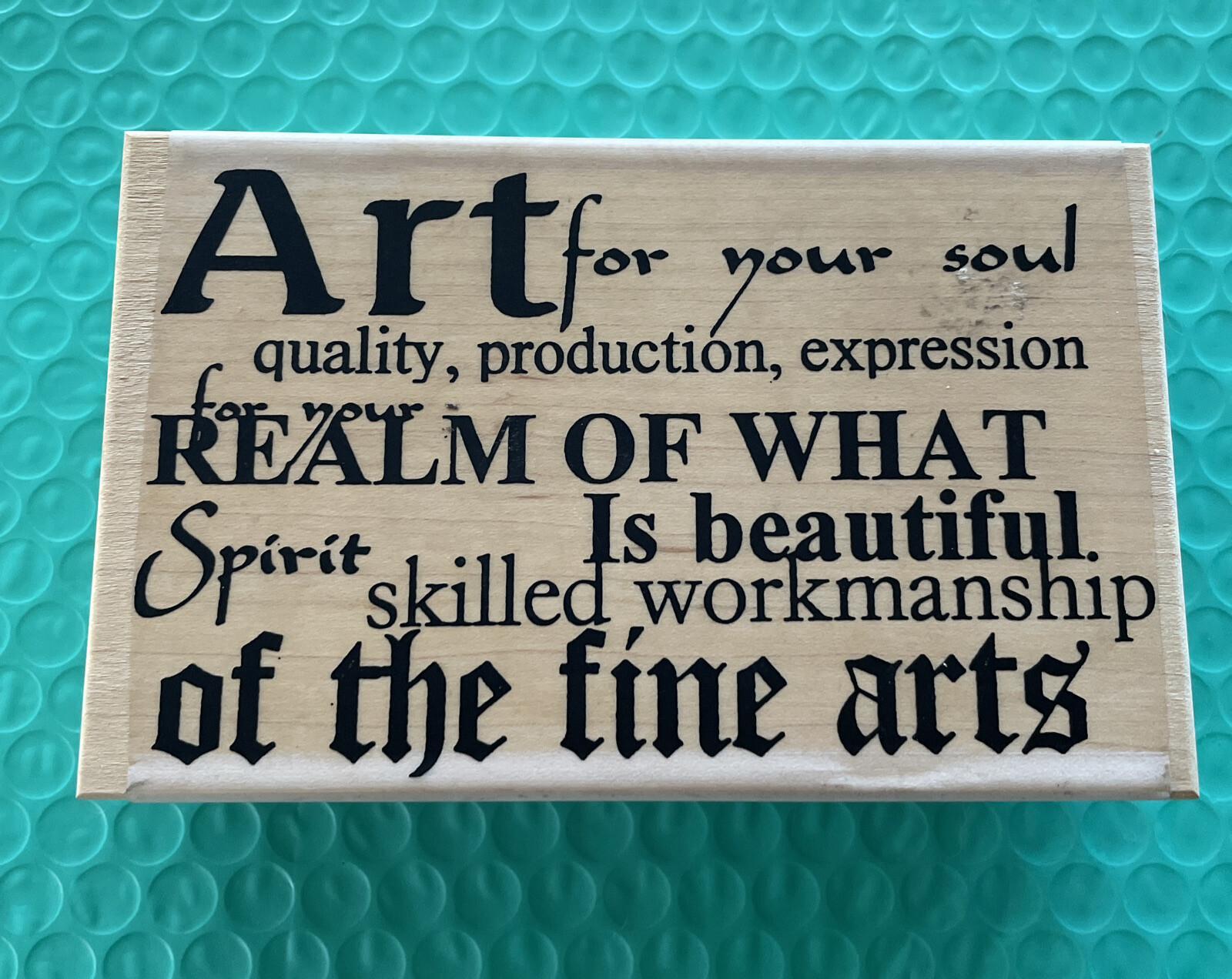 VTG ~ Sandi Miller Original Art Stamp SM W012 ~ Rubber Stamp ~ Brand New!