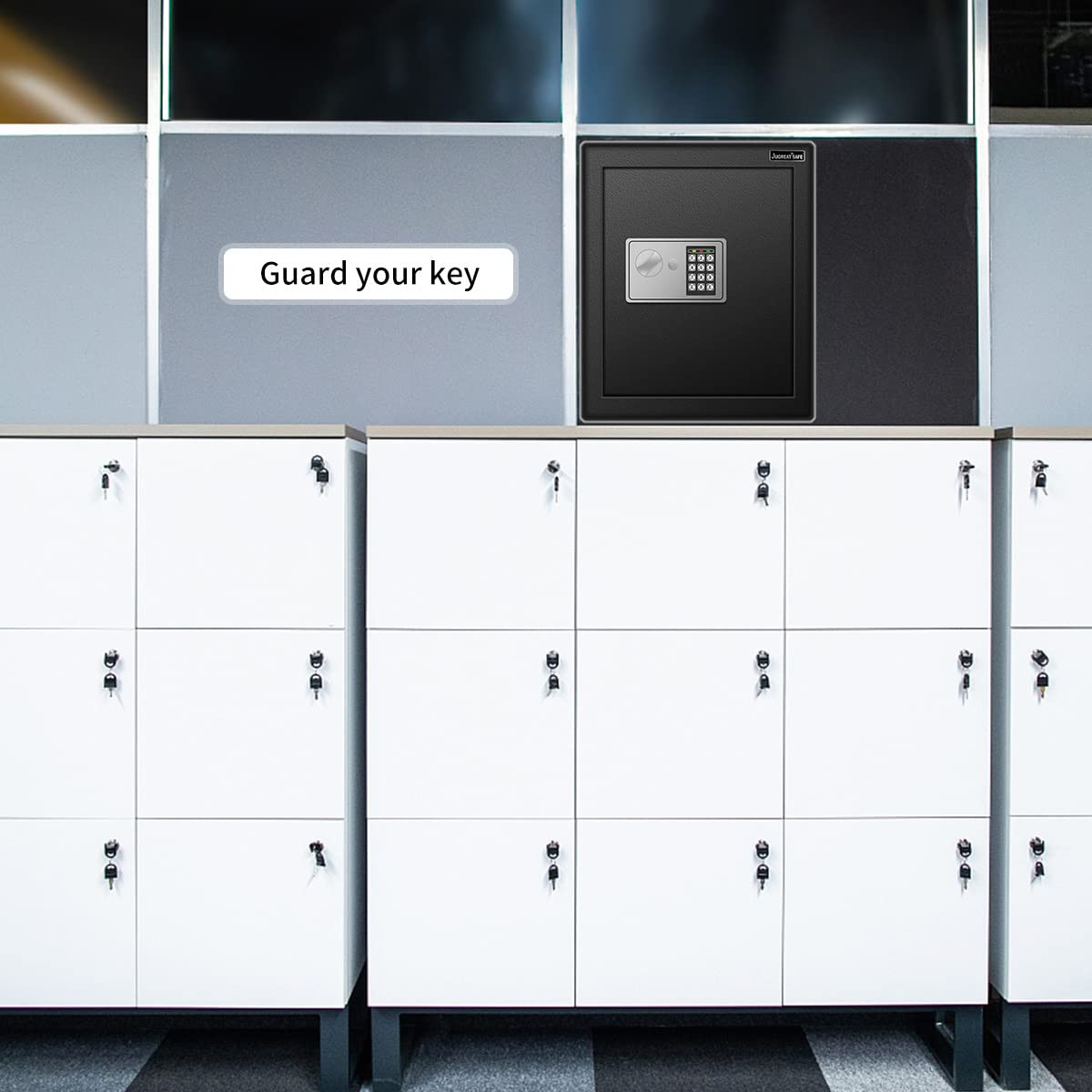 80 Keys Cabinet with Sensor Light,Electronic Key Safe,Pin Code Keyless Storag...