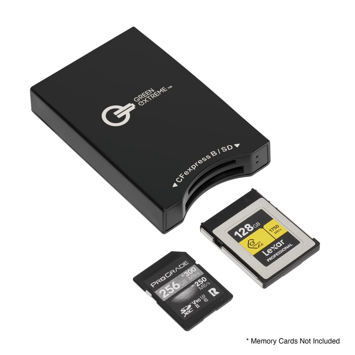 Green Extreme USB-C 3.2 Gen 2 CFexpress Type-B and SD UHS-II Memory Card Reader