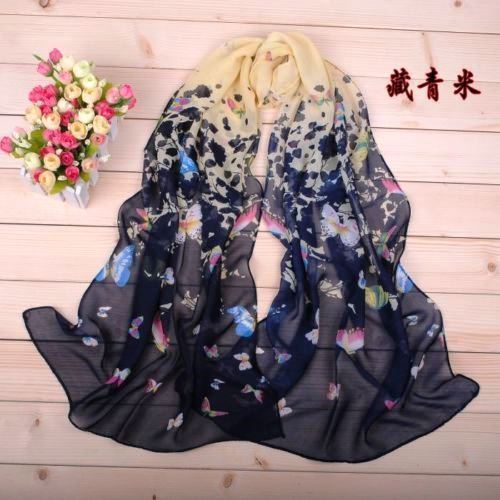 Girl Women BUTTERFLY Long Chiffon Scarf Wrap Shawl Beach Stole Cover-up NiceGIFT