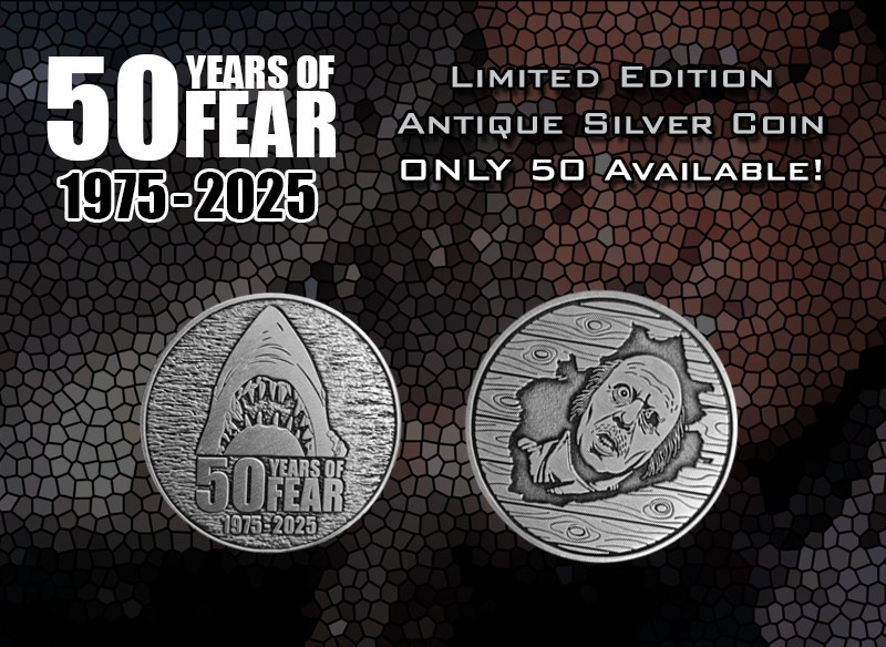 NEW JAWS 50 Years of Fear Silver Ben’s Head Collectors Coin - 50th Anniversary