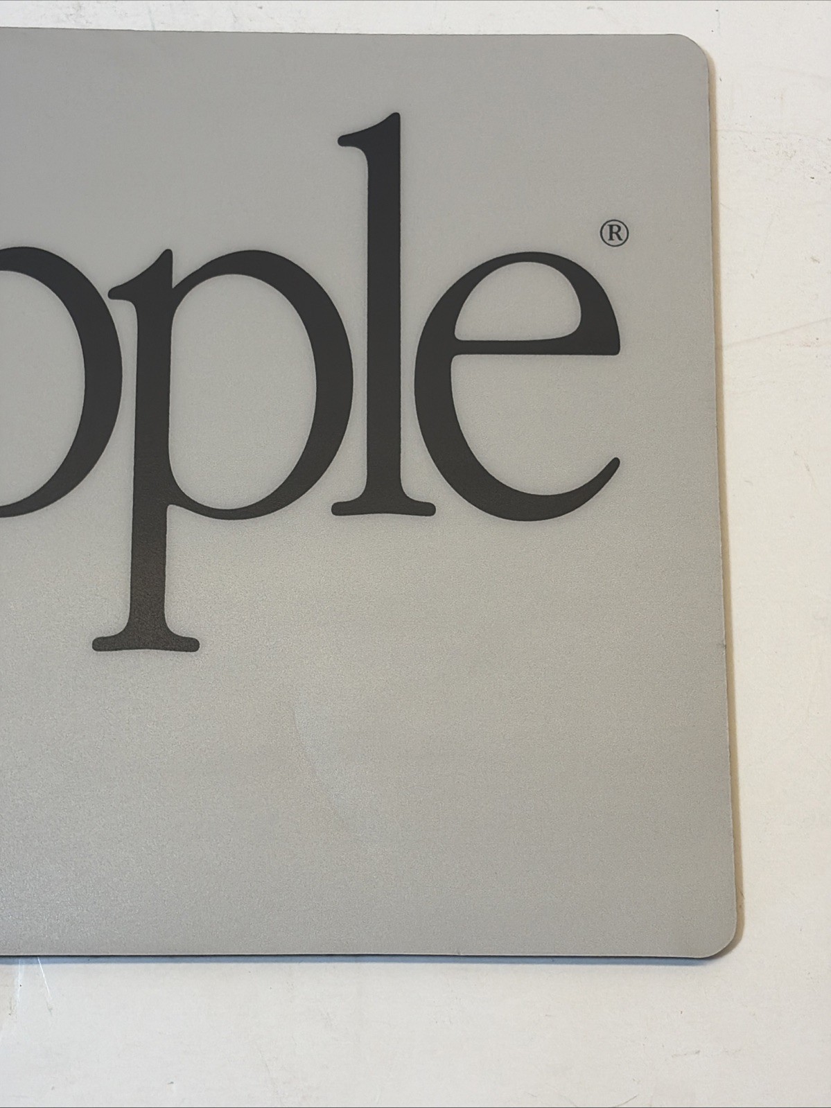 Vintage Rectangular Script Apple Logo Mouse Pad Think Different ERA Y2K Jobs