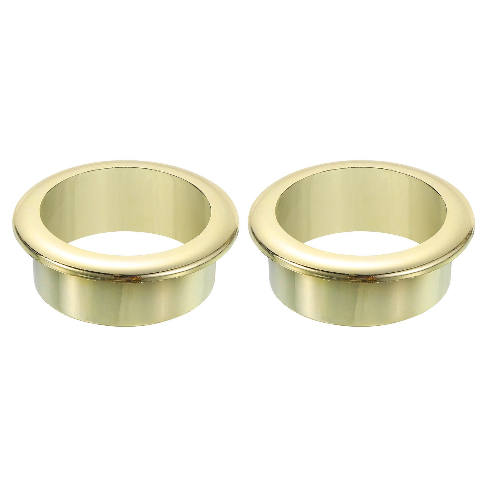 2 Pcs 1.58 Inch (40mm) Desk Grommets, Plastic Cable Hole Cover, Gold
