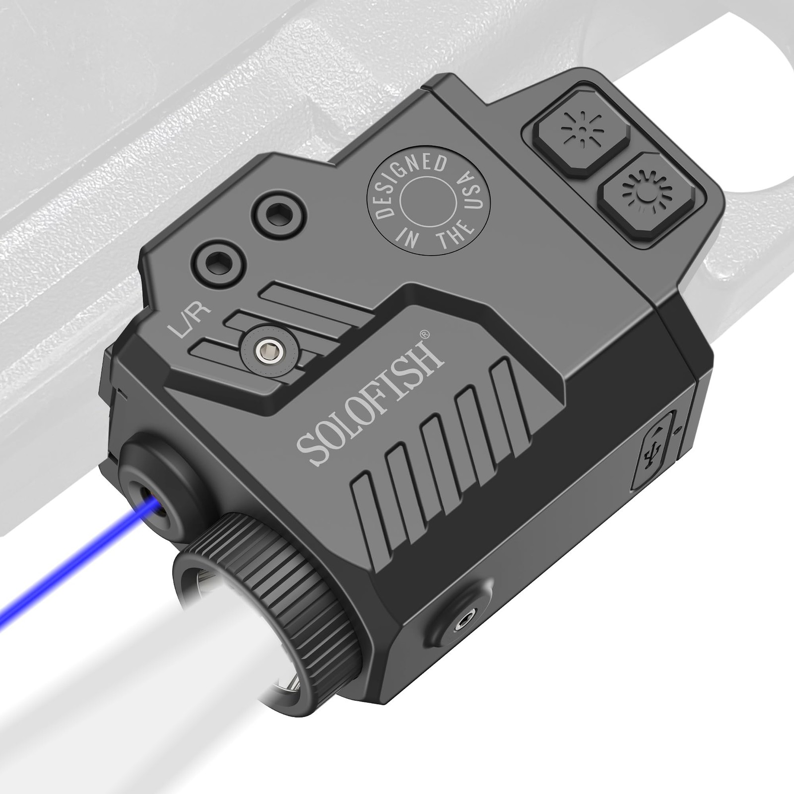 800 Lumens Adjustable Pistol Light Laser Combo | Blue Beam And White Led Combo