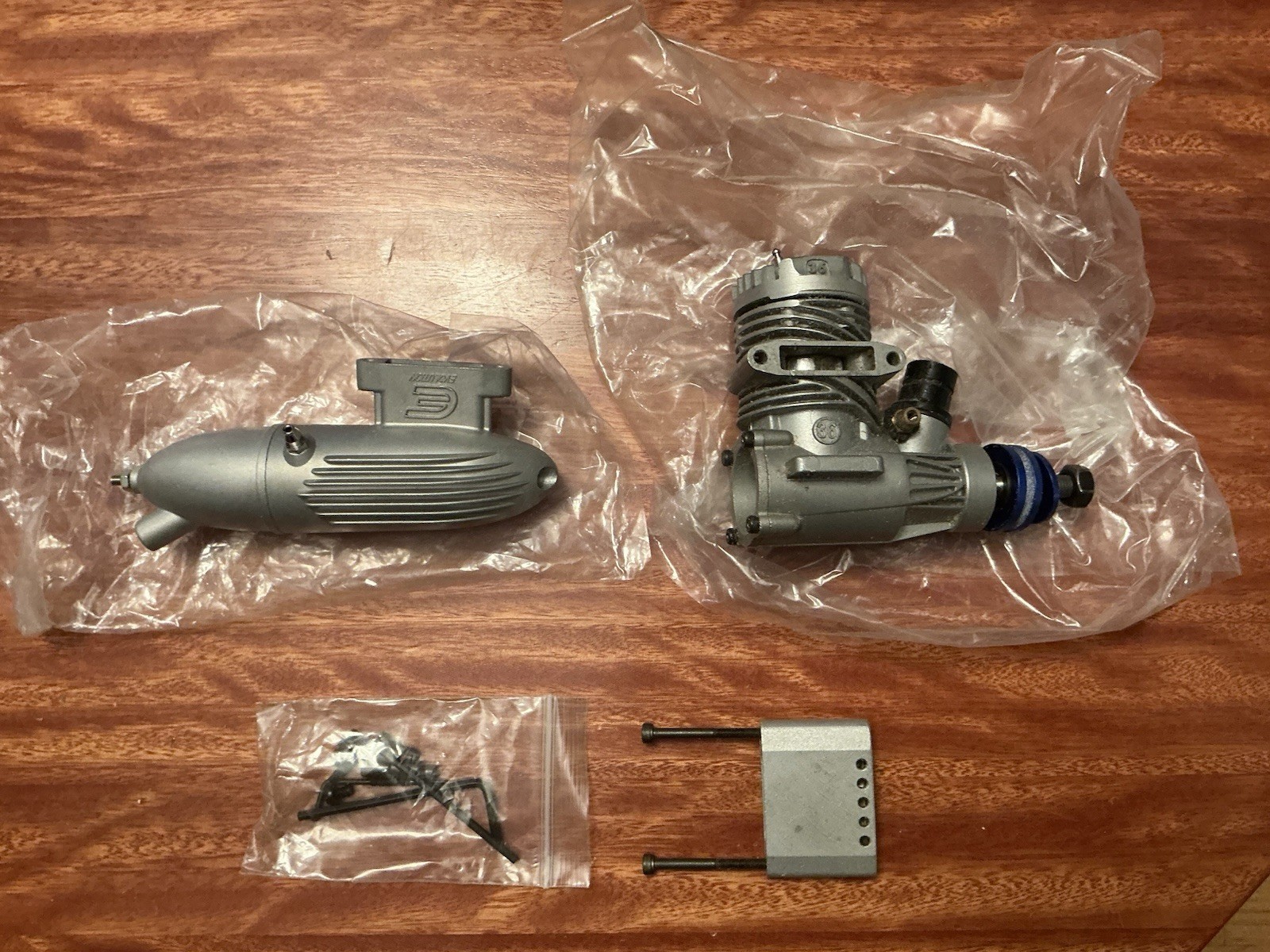 Evolution Engines 2-Stroke Nitro/Glow RC Airplane Engine w/ Muffler Parts