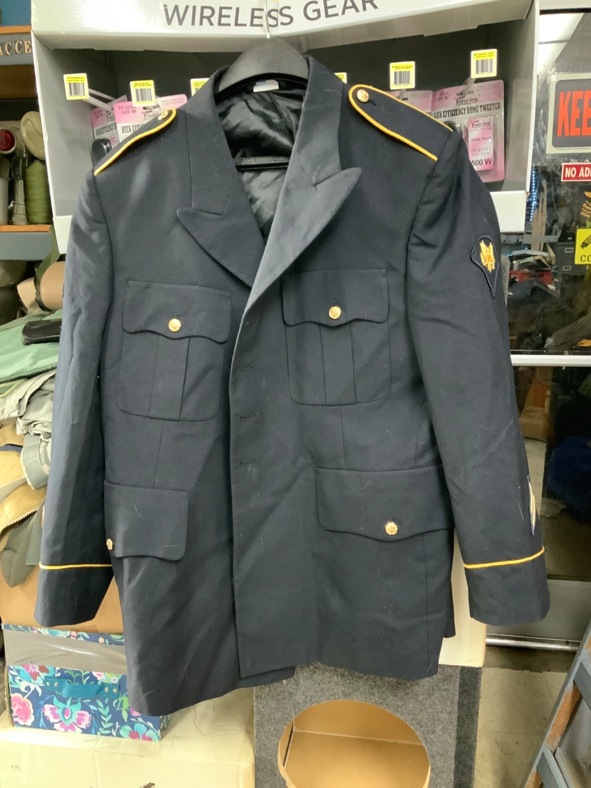 Coat, Men’s, Polyester/Wool, Army Blue 450 SIZE: 42S CLA