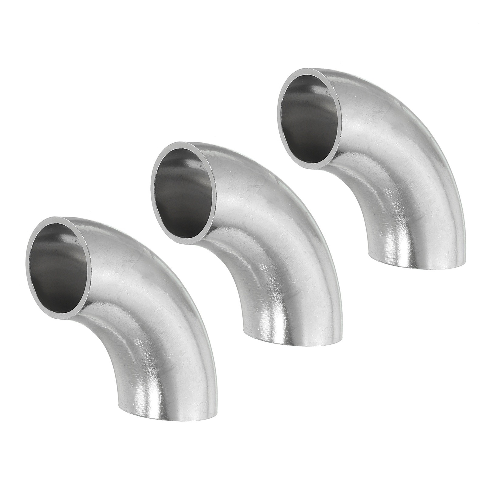 3 Pcs 3/4 Inch OD 304 Stainless Steel Butt 90 Degree Elbow Pipe Fitting