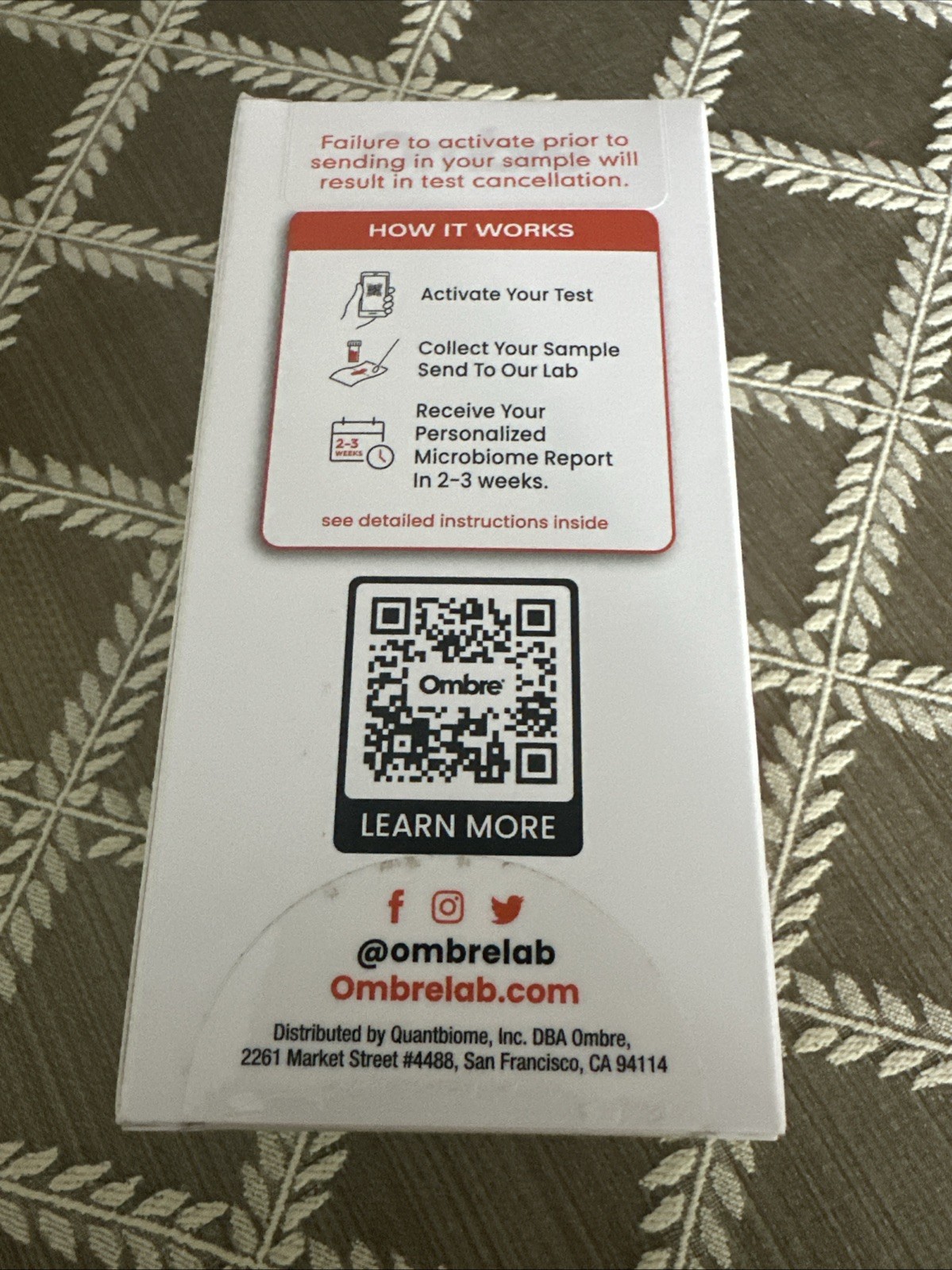 Ombré Gut Wellness Test | At-Home Test | Additional Lab Fee Required