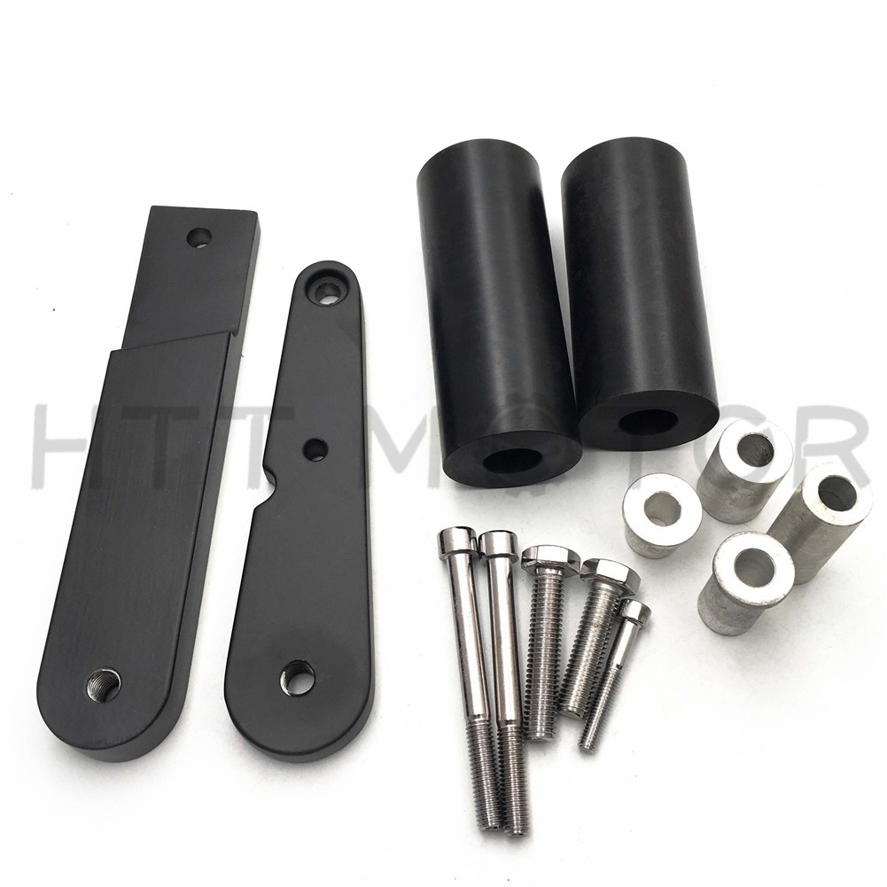 No Cut Frame Slider Crash Protector For Kawasaki Ninja 650 EX650 650R (09-11)Bla