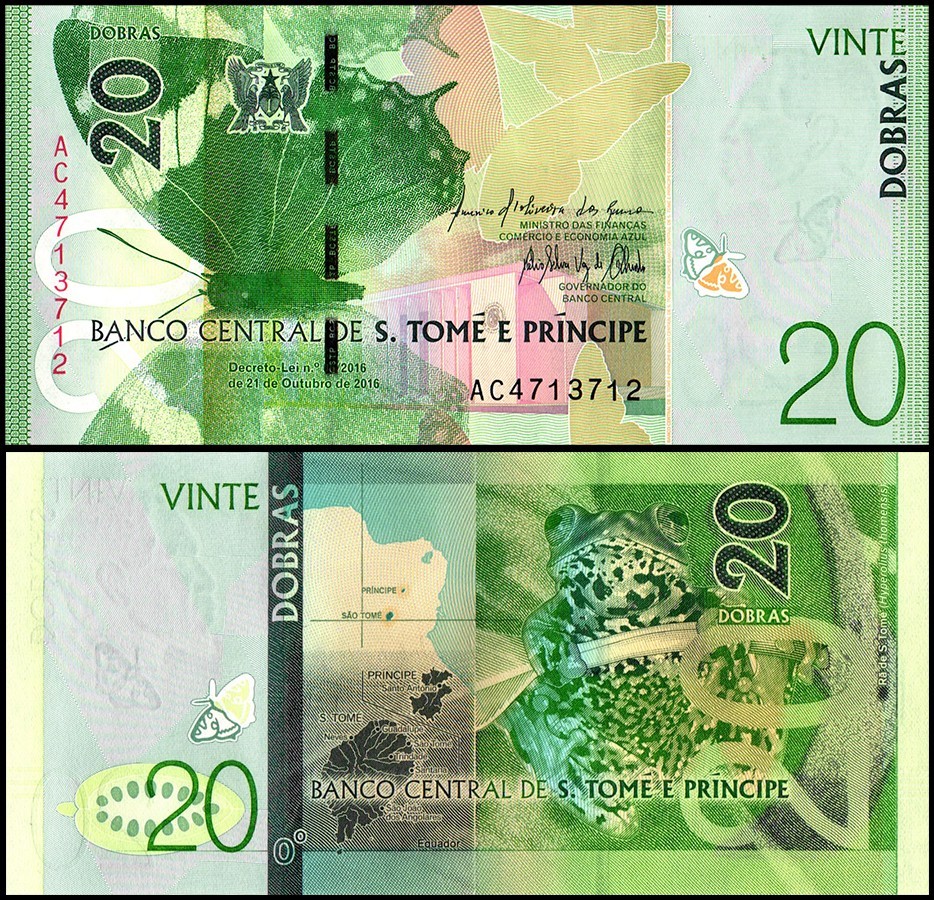 Saint Thomas & Principe 20 Dobras, 2016, P-72, UNC