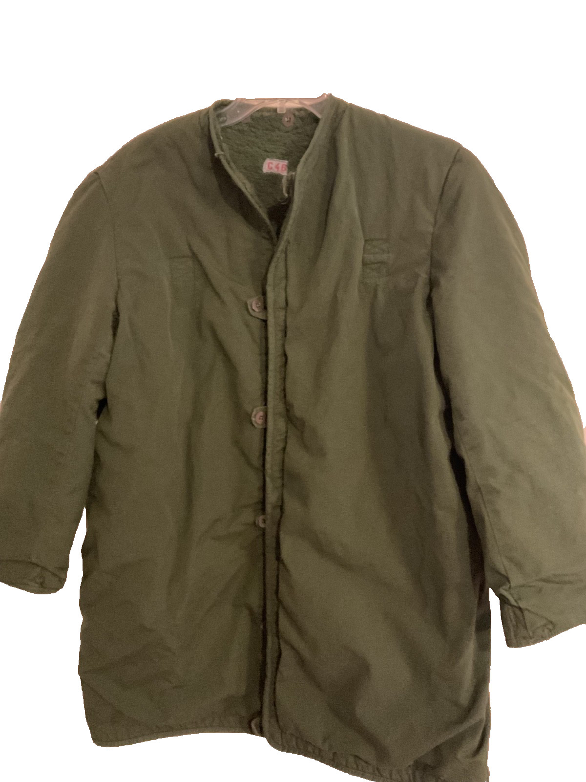 VINTAGE 1968 SWEDISH MILITARY ARMY M59 FIELD COAT FLEECE C46 (48”C34”L)