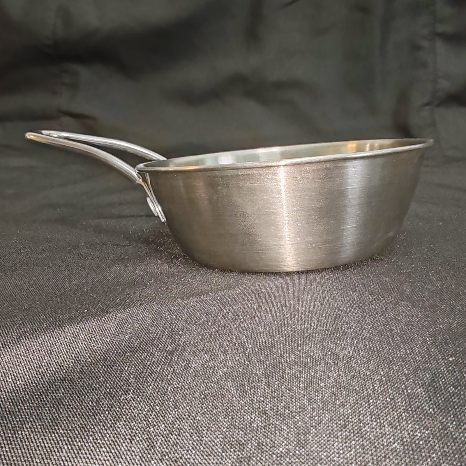 Small Stainless Steel Camping Travel Bowl with Handle Versatile Tableware