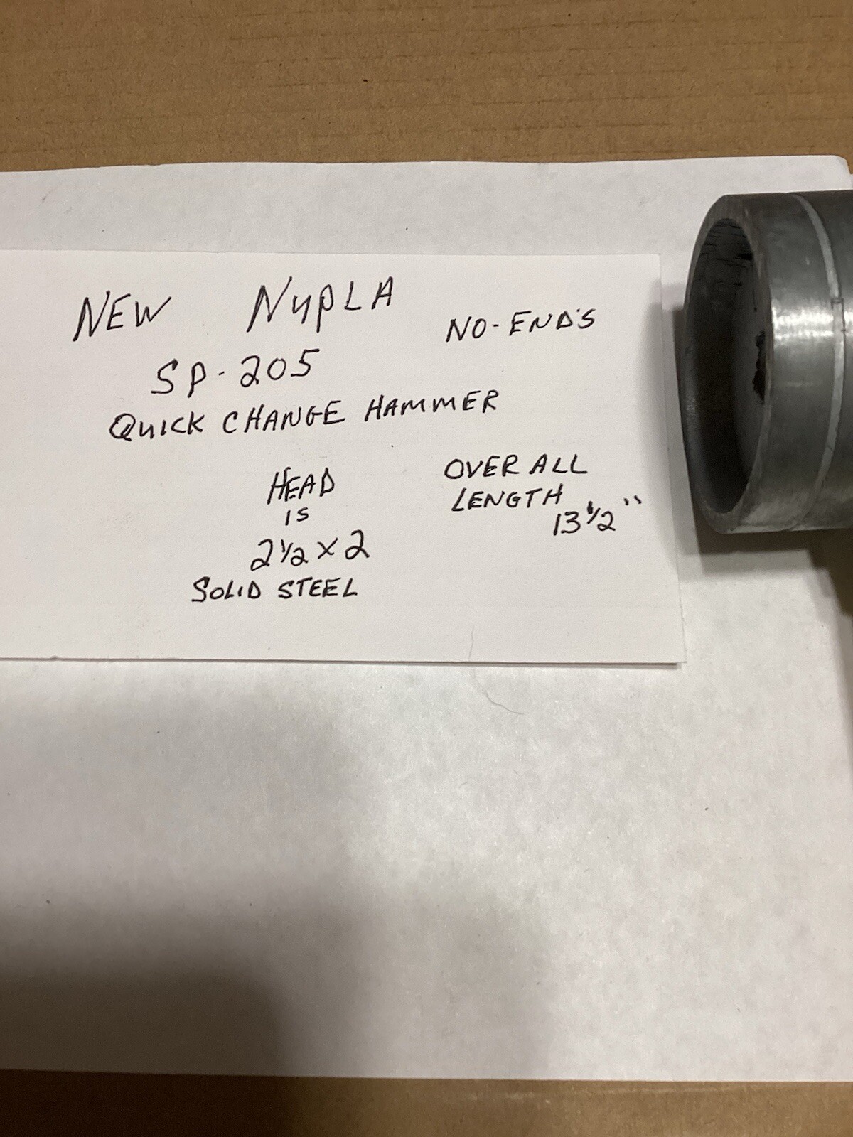 Nupla SP-205 Quick Change Hammer No Tips